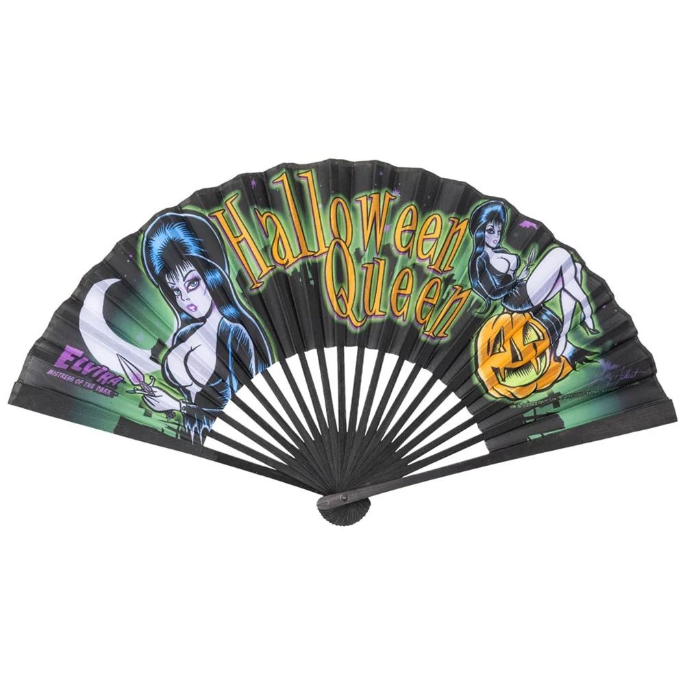 Kreepsville - Elvira Halloween Queen Waaier - Zwart